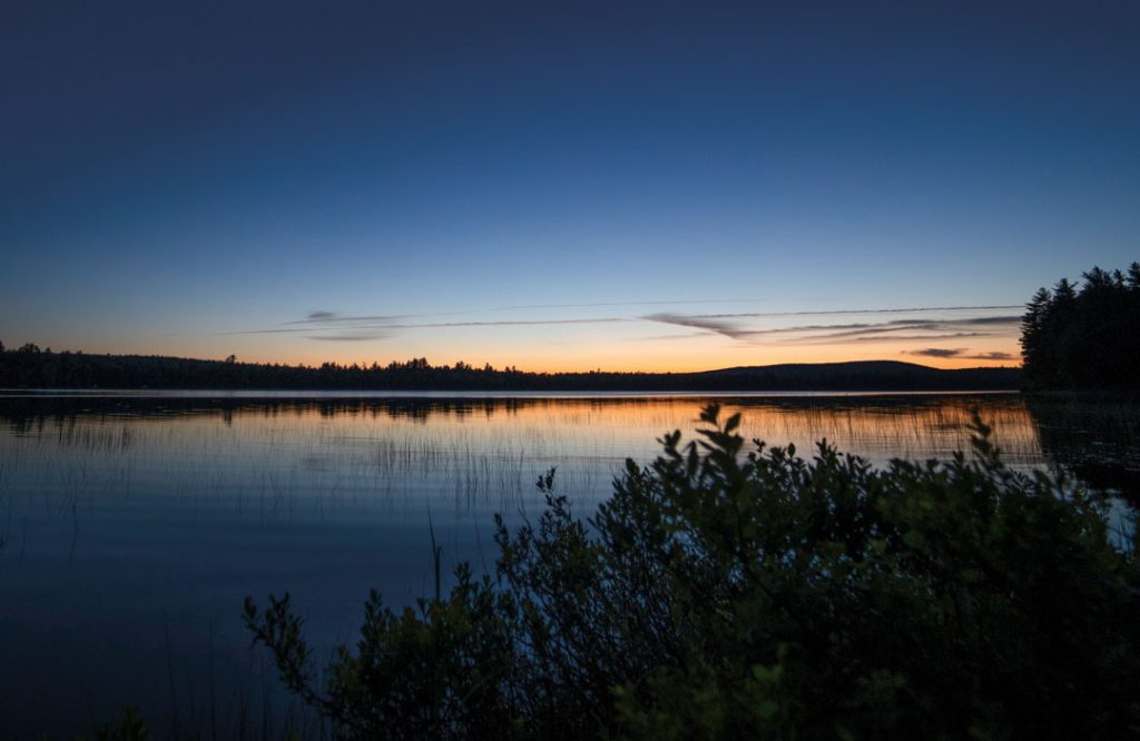 pond sunset