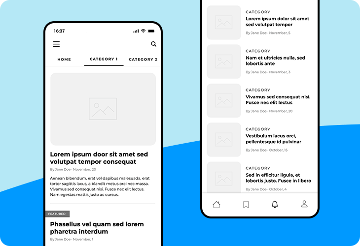 Articles-mobile-app-wireframe