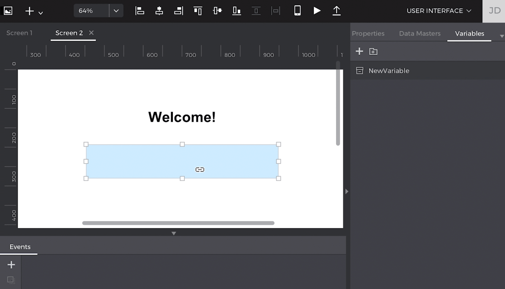 Drag variable to element