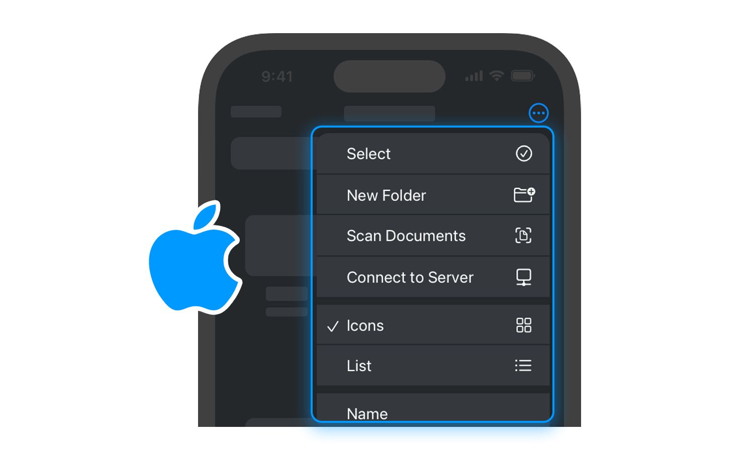 dropdown menu design ios