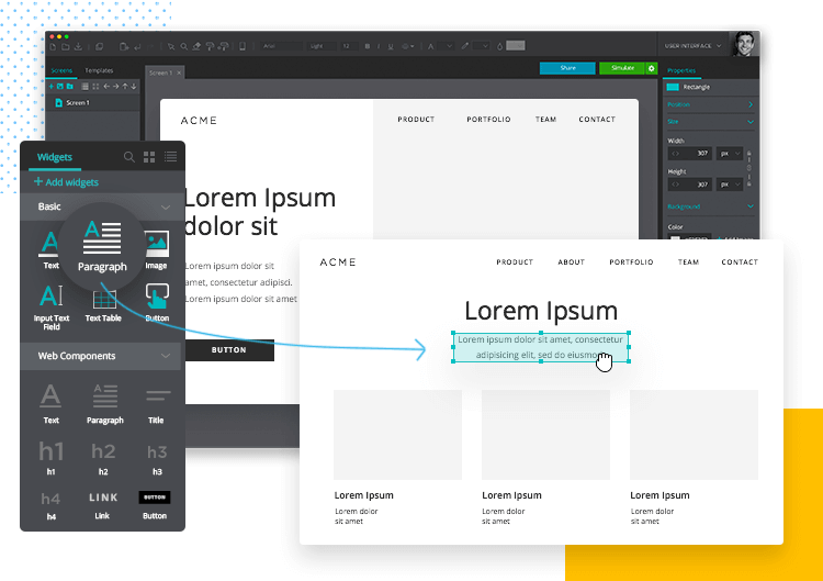 example of an interactive prototype for SEI