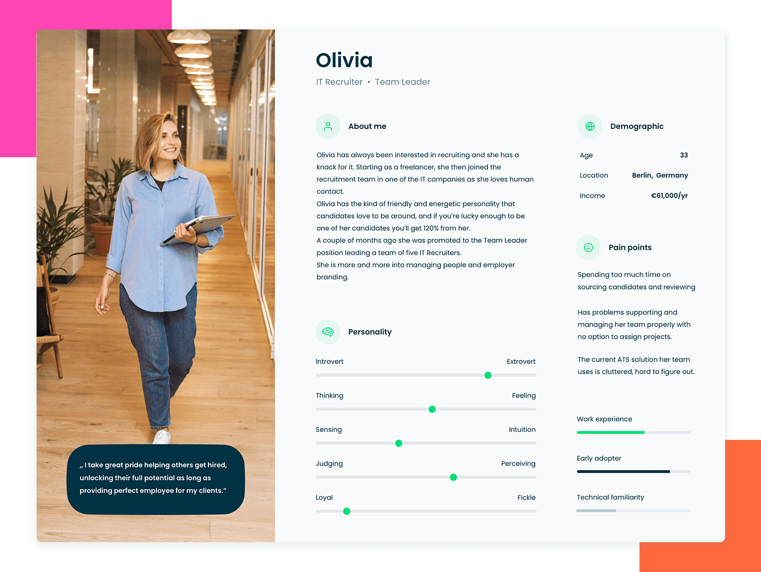 recruiter user persona template example