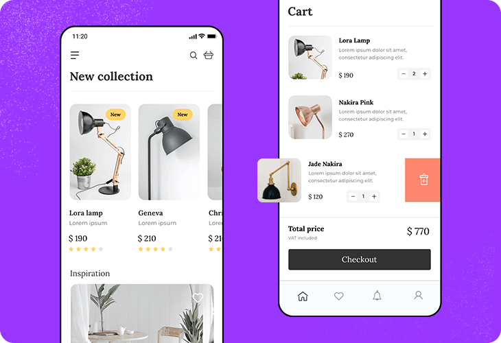 Lamp shop app template