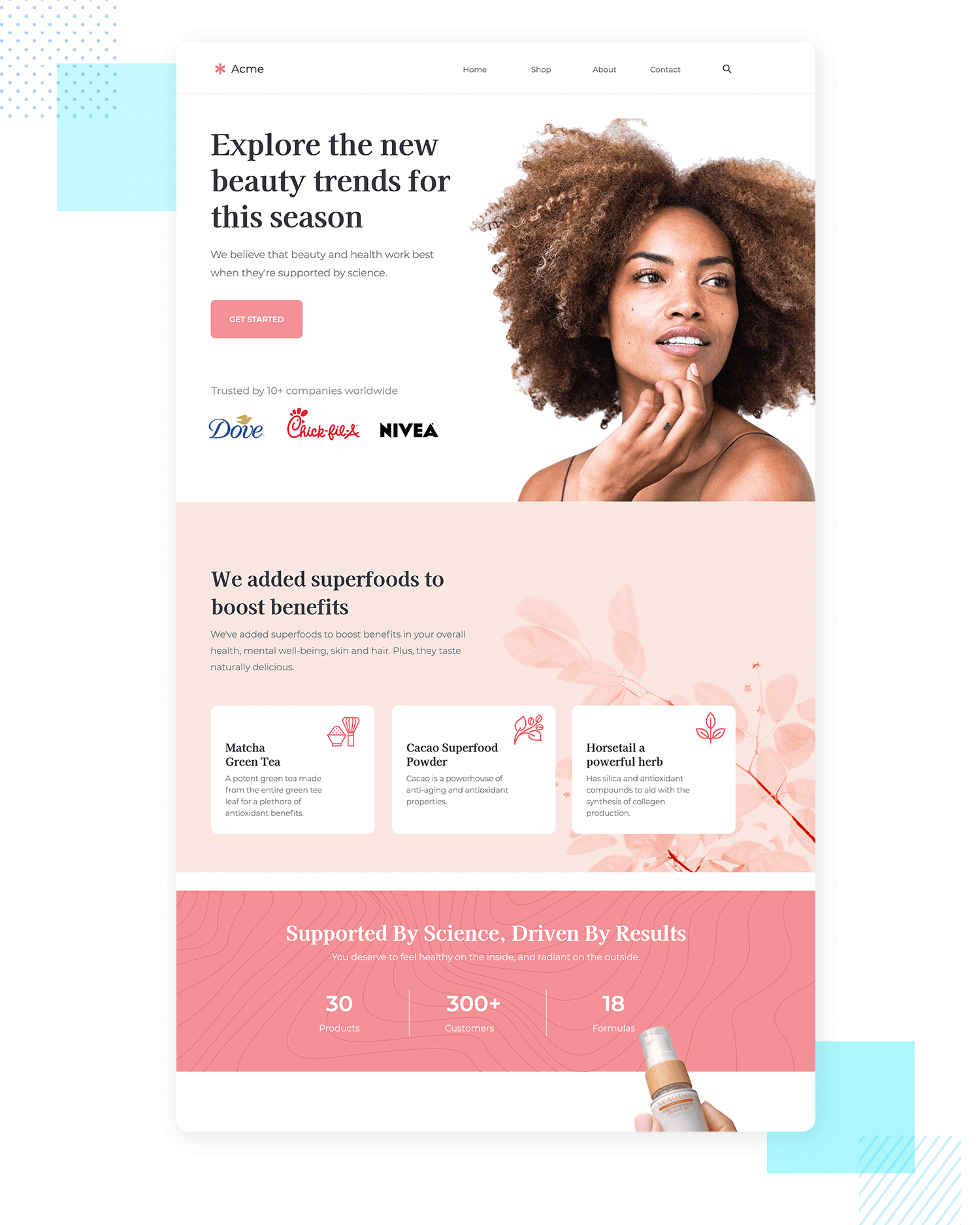 low fidelity prototype example beauty products