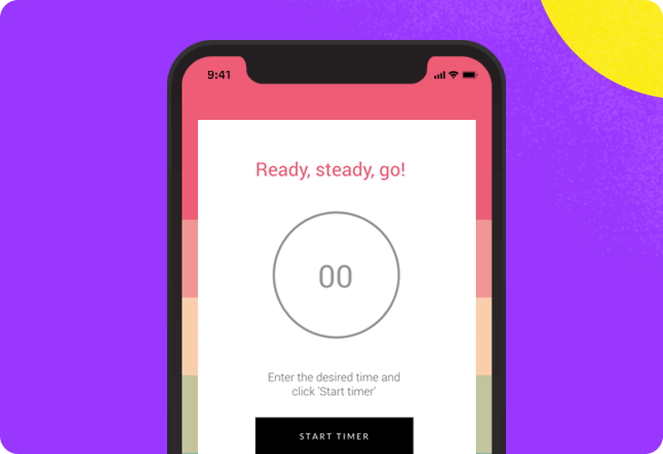 Manual countdown app design