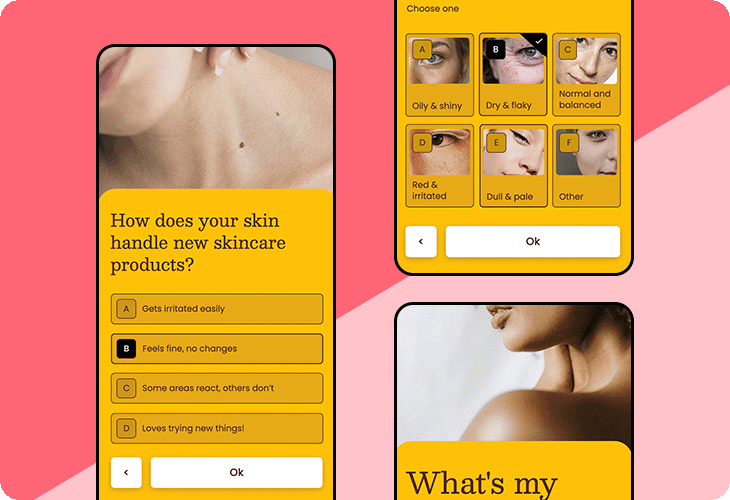 Modern mobile skin survey template
