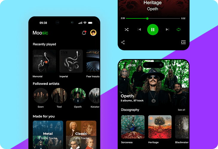 Music player mobile app