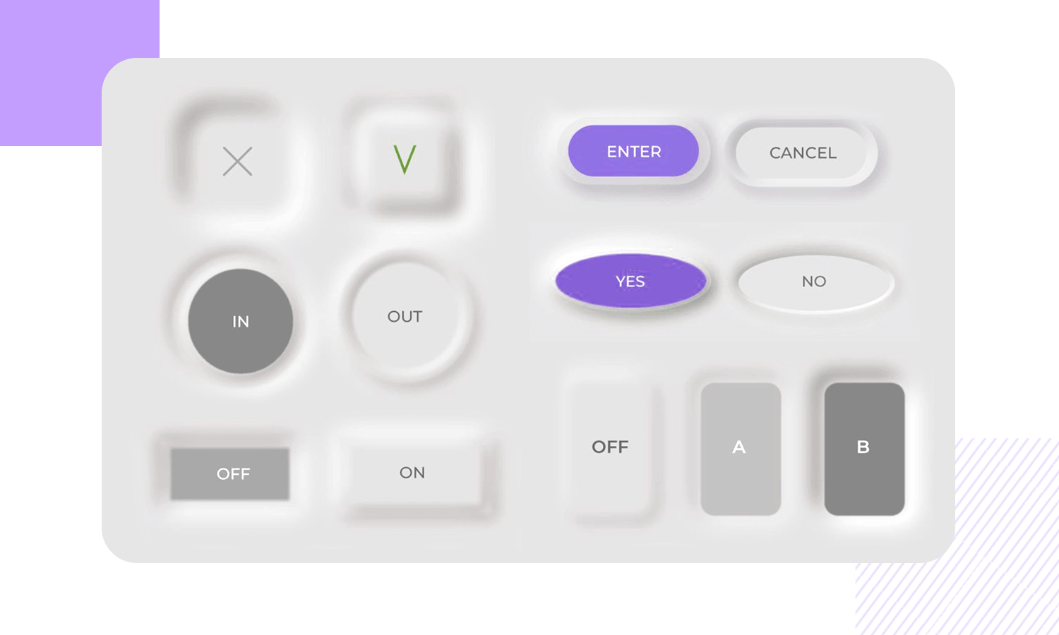 neomorphism ui button