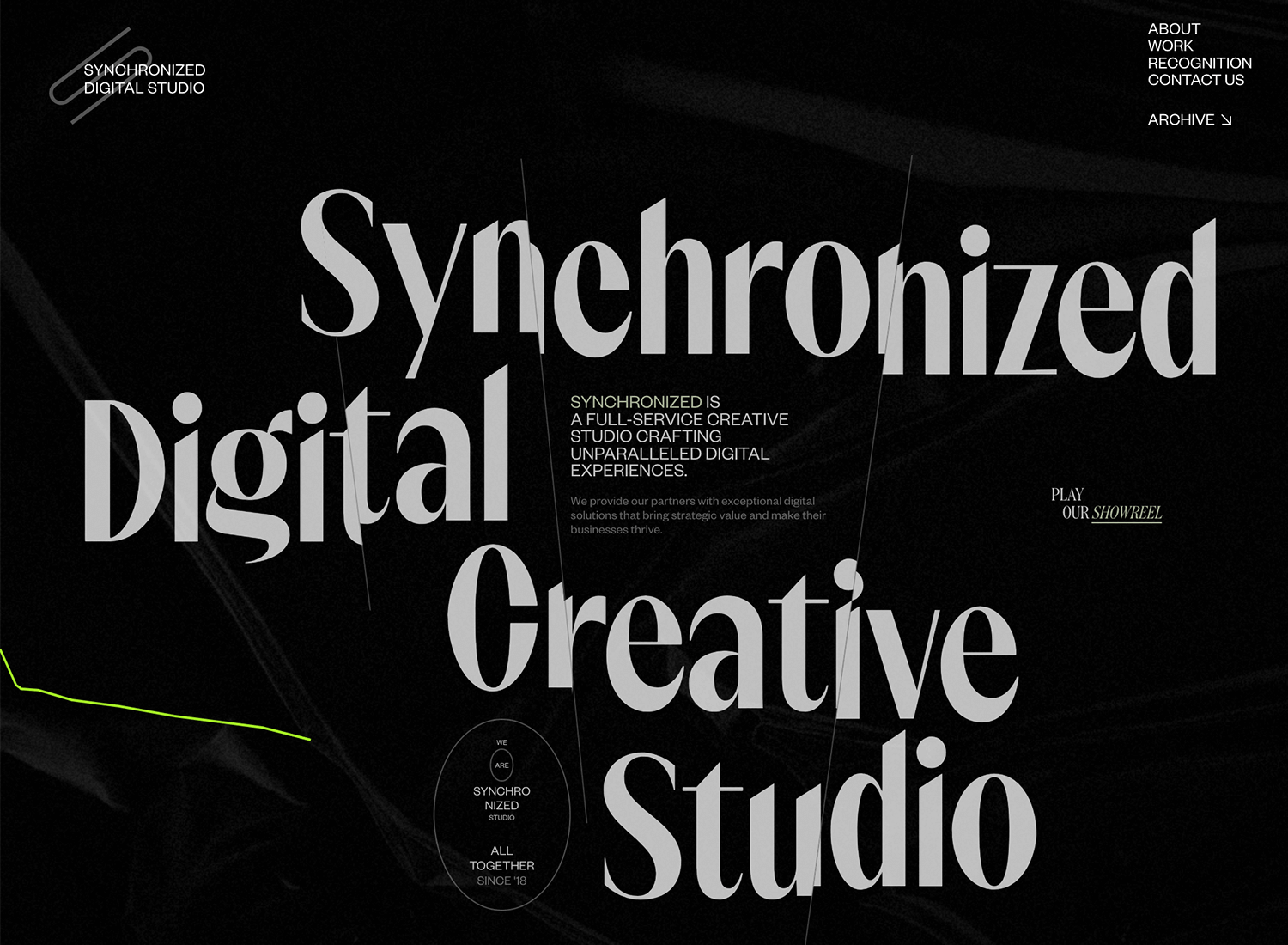 Parallax effect website scrolling - Synchronized Studio