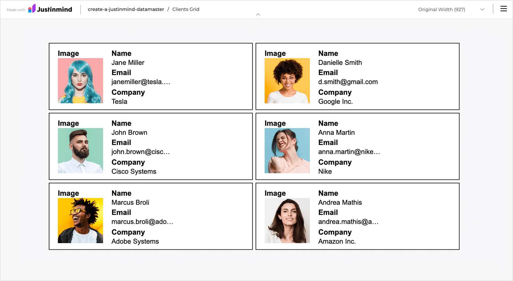 simulate data grid