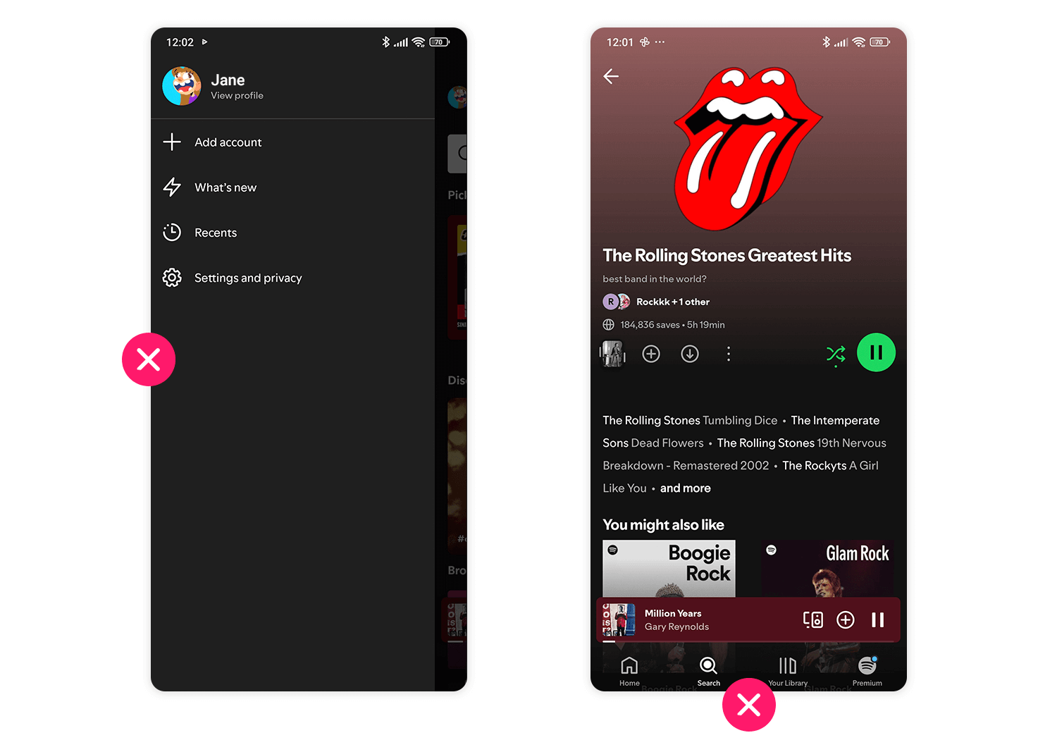 ui design examples spotify