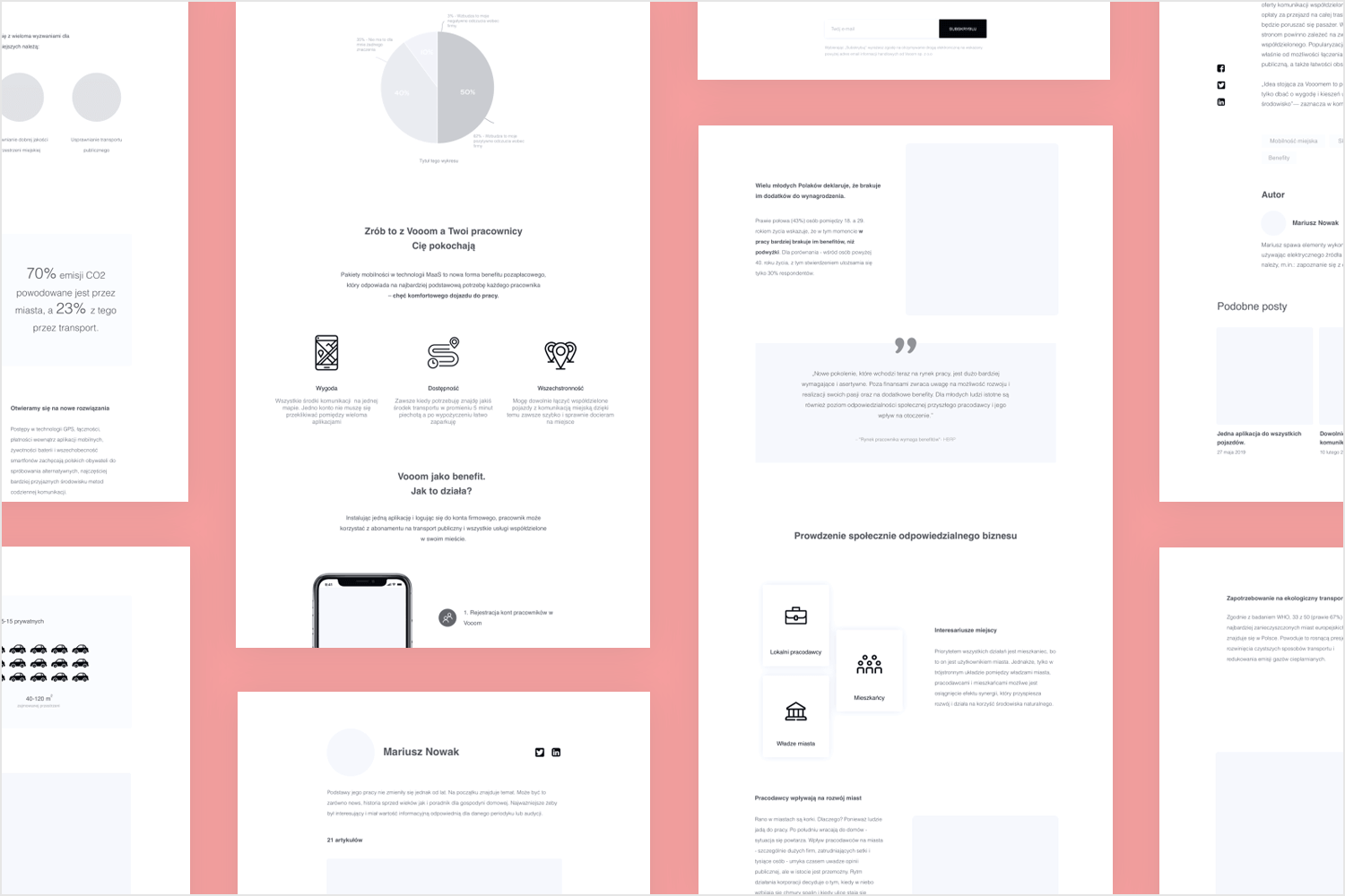 example of voom website wireframe